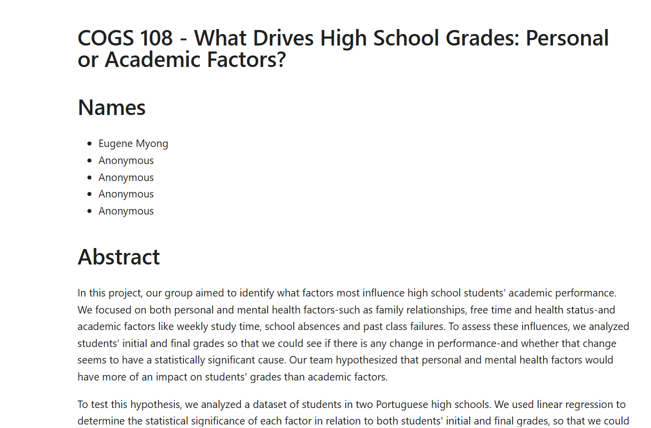 Student Grades Analysis project preview